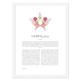 Tiny Tots Prints Pink Zodiac Gemini Child Printed Wall Art