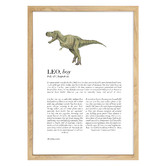 Tiny Tots Prints Zodiac Leo Child T-Rex Printed Wall Art