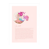 Tiny Tots Prints Zodiac Leo Child Mermaid Printed Wall Art