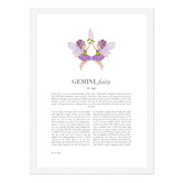 Tiny Tots Prints Purple Zodiac Gemini Child Printed Wall Art