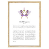 Tiny Tots Prints Purple Zodiac Gemini Child Printed Wall Art