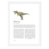 Tiny Tots Prints Zodiac Leo Child T-Rex Printed Wall Art
