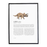 Tiny Tots Prints Zodiac Libra Child Triceratops Printed Wall Art