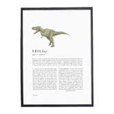 Tiny Tots Prints Zodiac Leo Child T-Rex Printed Wall Art