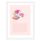 Tiny Tots Prints Zodiac Leo Child Mermaid Printed Wall Art