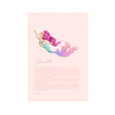 Tiny Tots Prints Zodiac Libra Child Mermaid Printed Wall Art