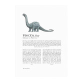Tiny Tots Prints Zodiac Pisces Child Brachiosaurus Printed Wall Art