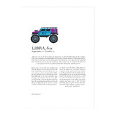 Tiny Tots Prints Zodiac Libra Child Monster Truck Printed Wall Art