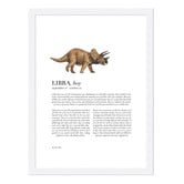 Tiny Tots Prints Zodiac Libra Child Triceratops Printed Wall Art