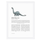 Tiny Tots Prints Zodiac Pisces Child Brachiosaurus Printed Wall Art