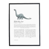 Tiny Tots Prints Zodiac Pisces Child Brachiosaurus Printed Wall Art
