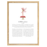 Tiny Tots Prints Pink Zodiac Libra Child Printed Wall Art