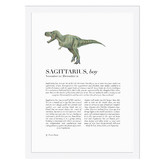 Tiny Tots Prints Zodiac Sagittarius Child T-Rex Printed Wall Art