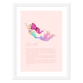 Tiny Tots Prints Zodiac Libra Child Mermaid Printed Wall Art