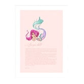 Tiny Tots Prints Zodiac Scorpio Child Mermaid Printed Wall Art