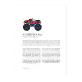 Tiny Tots Prints Zodiac Scorpio Child Monster Truck Printed Wall Art