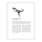 Tiny Tots Prints Zodiac Scorpio Child Velociraptor Printed Wall Art