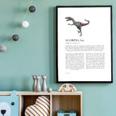 Tiny Tots Prints Zodiac Scorpio Child Velociraptor Printed Wall Art
