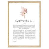Tiny Tots Prints Pink Zodiac Sagittarius Child Printed Wall Art