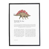 Tiny Tots Prints Zodiac Taurus Child Stegosaurus Printed Wall Art