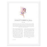 Tiny Tots Prints Purple Zodiac Sagittarius Child Printed Wall Art