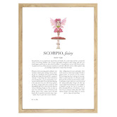 Tiny Tots Prints Pink Zodiac Scorpio Child Printed Wall Art
