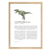 Tiny Tots Prints Zodiac Sagittarius Child T-Rex Printed Wall Art