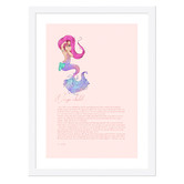 Tiny Tots Prints Zodiac Virgo Child Mermaid Printed Wall Art