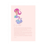 Tiny Tots Prints Zodiac Virgo Child Mermaid Printed Wall Art