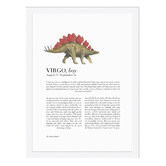 Tiny Tots Prints Zodiac Virgo Child Stegosaurus Printed Wall Art