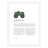 Tiny Tots Prints Zodiac Cancer Child Monster Truck Printed Wall Art