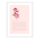 Tiny Tots Prints Zodiac Taurus Child Mermaid Printed Wall Art