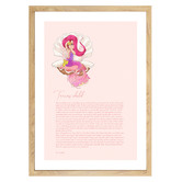 Tiny Tots Prints Zodiac Taurus Child Mermaid Printed Wall Art