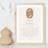 Tiny Tots Prints Zodiac Fire Child Printed Wall Art