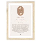 Tiny Tots Prints Zodiac Fire Child Printed Wall Art
