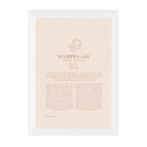 Tiny Tots Prints Blush Zodiac Scorpio Child Printed Wall Art