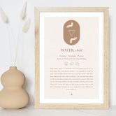 Tiny Tots Prints Zodiac Water Child Printed Wall Art