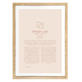 Tiny Tots Prints Blush Zodiac Pisces Child Printed Wall Art