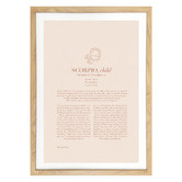 Tiny Tots Prints Blush Zodiac Scorpio Child Printed Wall Art