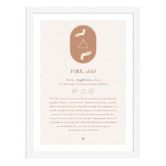 Tiny Tots Prints Zodiac Fire Child Printed Wall Art