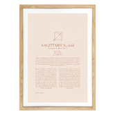 Tiny Tots Prints Blush Zodiac Sagittarius Child Printed Wall Art