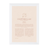 Tiny Tots Prints Blush Zodiac Sagittarius Child Printed Wall Art