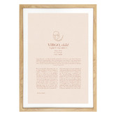 Tiny Tots Prints Blush Zodiac Virgo Child Printed Wall Art
