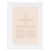 Tiny Tots Prints Blush Zodiac Sagittarius Child Printed Wall Art