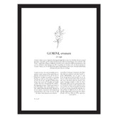 Tiny Tots Prints Zodiac Woman I Gemini Printed Wall Art