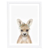 Tiny Tots Prints Baby Kangaroo Eucalyptus Crown Printed Wall Art