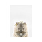 Tiny Tots Prints Baby Wombat Daisy Crown Printed Wall Art