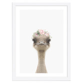 Tiny Tots Prints Baby Emu Rose Crown Printed Wall Art