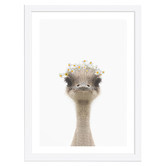 Tiny Tots Prints Baby Emu Daisy Crown Printed Wall Art