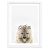 Tiny Tots Prints Baby Wombat Eucalyptus Crown Printed Wall Art